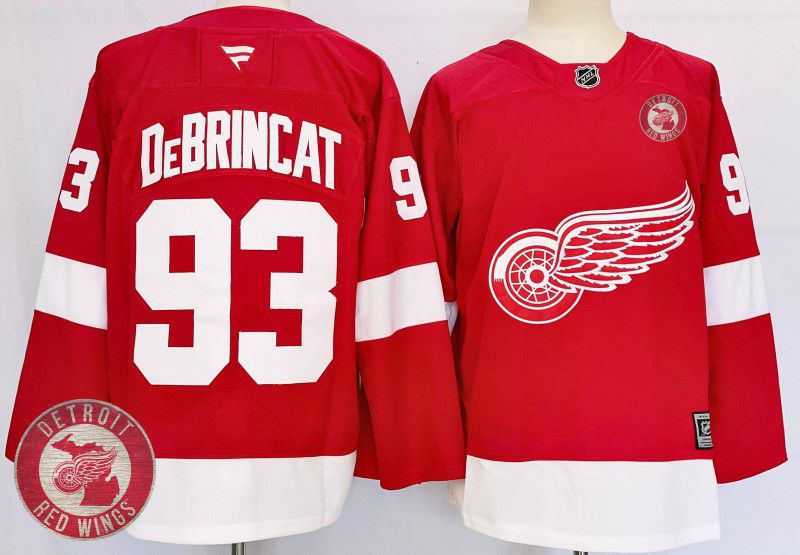 Men Detroit Red Wings #93 Debrincat Red Fanatics 2025 NHL Jersey style 7